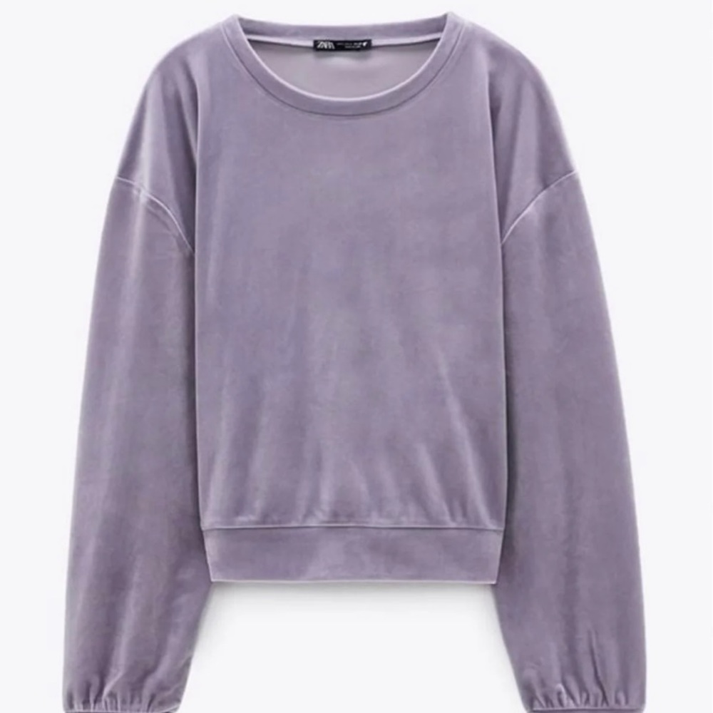 Zara  velvet sweatshirt - Picture 7 of 10